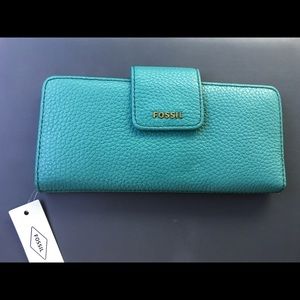Fossil Madison Clutch in Teal Green